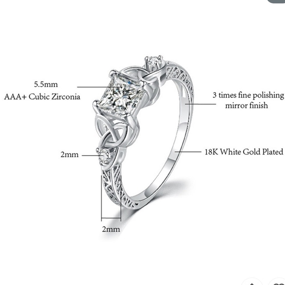 925 Sterling Silver Vintage Celtic Knot Ring - Picture 3 of 7